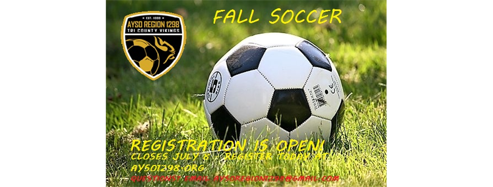 Fall 2023 Soccer Registration is OPEN!!